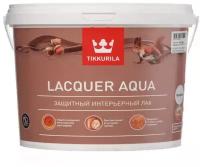 Tikkurila Euro Lacquer Aqua антисептирующий водный лак (бесцветный, полуглянцевый, 9 л)