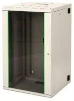 Шкаф коммутационный Lande Proline (LN-PR16U6060-LG-111) настенный 16U 600x600мм пер.дв.стекл задн.дв.стал.лис