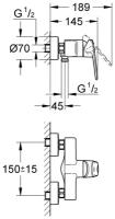 Смеситель для душа GROHE "Europlus New". 33577002