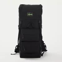 Рюкзак туристический Huntsman на стяжке, 80 л, 4 наружных кармана, черный (пикбастон/черный/80л)
