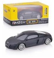 Модель машины RMZ City Audi R8 V10 1:64 без механизмов, металлическая, черный матовый цвет (344996SM)