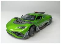 Коллекционная машинка игрушка металлическая Mercedes AMG для мальчиков масштабная модель 1:24 зеленая