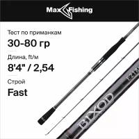 Спиннинг для рыбалки JS Company Bixod E2 Ver.2 Eging S842XH 30-80гр, 254 см, для ловли окуня, щуки, судака, жереха, удилище спиннинговое