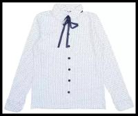Школьная блуза Белый Слон, размер 134, белый