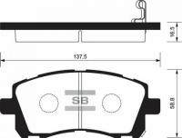 Колодки тормозные передние Sangsin Brake SP1225