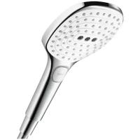 Лейка для душа hansgrohe Raindance Select 120 Air 3jet EcoSmart 26521400 белый/хром комбинированное прямоугольная 120 мм