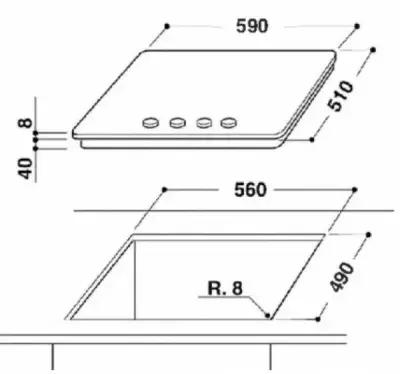 Газовая варочная панель Whirlpool GOA 6425 NB, черный