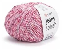 Пряжа для вязания YarnArt Jeans Splash (ЯрнАрт Джинс Сплэш) - 1 моток 941 розовый коралл, секционная, 55% хлопок, 45% акрил, 160м/50г