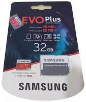 Карта памяти Samsung evo plus microSD 32gb class10 UHS U3