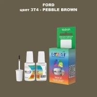 Краска для сколов во флаконе с кисточкой COLOR1 для FORD, цвет 3T4 - PEBBLE BROWN