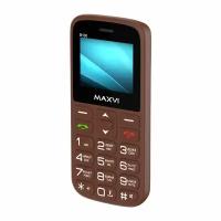 Телефон MAXVI B100, 2 SIM, коричневый
