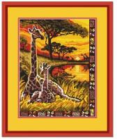 Рисунок на ткани Конёк (бисер), Жирафы, 29*39 см (9704)