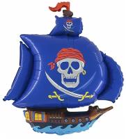Воздушный шар фольгированный мосшар фигура "Пиратский корабль" 70 см