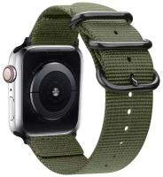 Ремешок текстильный TFN для часов Apple Watch 38/40/41 mm series 1-7/размер S/M/army green/зеленый