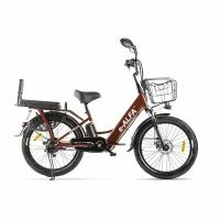 Электровелосипед GREEN CITY e-ALFA Fat Коричневый 24", до 130 кг, до 40 км без подзарядки