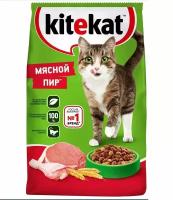 Корм сухой KITEKAT для взрослых кошек "Мясной Пир" 15кг