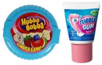 Жвачка Hubba Bubba Ягодный микс (мега лента) 56 гр. + Tubble Gum Tutti Lutti (жидкая) 35 гр