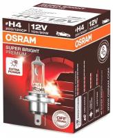 Лампа автомобильная OSRAM Super Bright Premium Rally H4 100/90W P43t-38 12V, 1шт, 62204SBP