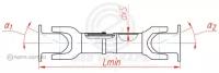 ATLSP 53205-2205011-10 Вал карданный КАМАЗ среднего моста (4 отверстия) L=955мм ATLSP