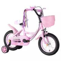 Велосипед 2-х колесный, надувные колёса 14, светло-розовый