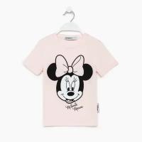 Футболка детская Disney "Minnie Mouse", рост 110-116 (32), розовый микс