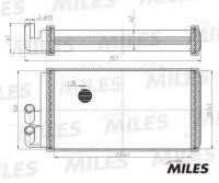 Радиатор отопителя (мех. сборка) AUDI A100 1.8-2.8 77-99) ACHM006 MILES ACHM006