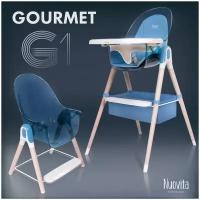 Стульчик для кормления Nuovita Gourmet G1 Standart 2 в 1, blu/голубой