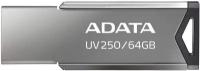 Флешка USB A-Data UV250 64ГБ, USB2.0, серебристый [auv250-64g-rbk]