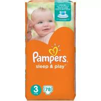 Подгузники Pampers Sleep & Play Midi 3 (4-9 кг), 78 шт