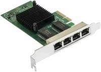 Сетевой адаптер ExeGate EXE-I350-T4V2 (pci-e x4 v2.1, порты 4xRJ45 (медные), 10/100/1000Mbps, Gigabi