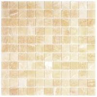 Мозаика из Natural Mosaic 4M073-26T-(Onyx-Yellow) 4 мм оникса желтый светлый квадрат матовый