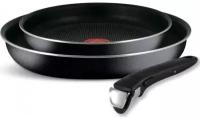 Набор сковород Tefal INGENIO BLACK 24 см и 28 см, съемная ручка