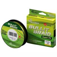 Шнур плетёный ALLVEGA "Bullit Braid" 135м флуо-жёлтый 0,14мм (8,4кг)