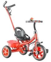 Велосипед трехколесный детский со съемной родительской ручкой, XEL-107-1, красный
