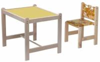 Набор детской мебели "Малыш-2" (стол+стул) Собаки бежевые+бежевая столешница