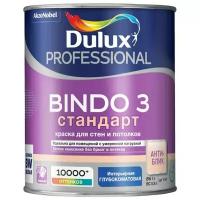 Dulux Professional Bindo 3 Водно-дисперсионная краска для стен и потолков (белая, глубокоматовая, база BW, 1 л)