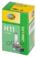 Лампа Hella, H11 12V 55W Pgj19-2, Long Life 8Gh223498-351 HELLA арт. 8GH 223 498-351