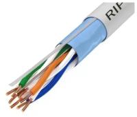 Премиум кабель витая пара для локальной сети LAN FTP4 CAT5E 24AWG Cu Ripo Premium Fluke test Флюк тест (КСВПВ-5е 4*2*0.51) 100 метров 001-122012/100