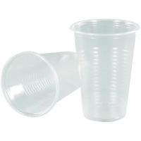 Одноразовые стаканы 500 шт., 200 мл пластиковые прозрачные холодное горячее