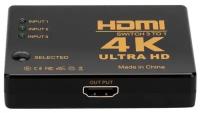 Адаптер переходник конвертер сплиттер HDMI 4K+ 3 порта HDMI switch 1080P Onten OTN-7593 черный