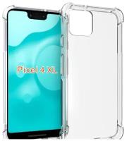 Чехол панель накладка Чехол. ру для Google Pixel 4 XL с защитными заглушками с защитой боковых кнопок с усиленными углами силиконовая прозрачная