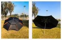 Большой пляжный зонт от солнца LUXLINE Picnic 240 см черный