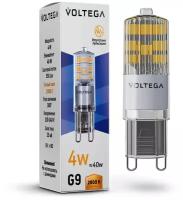 VOLTEGA Лампа светодиодная Voltega G9 4W 2800К прозрачная VG9-K2G9warm4W 7124