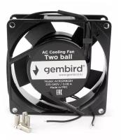 Вентилятор охлаждения Gembird, 92x92x25, AC, 220, подшипник, 2 pin, провод 30 см