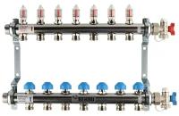 Коллектор распределительный HKV-D на 7 контуров, нержавеющая сталь REHAU (12080711002)