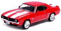 Машина металлическая Chevrolet Camaro SS, 1:32, инерция, цвет красный Автоград 7152960