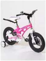 Велосипед двухколесный детский 18" Rook City, розовый / легкая магниевая рама / литые диски дисковые тормоза / для девочки / для мальчика /