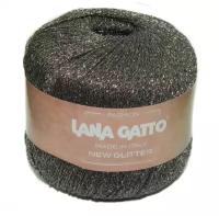 Пряжа New Glitter Lana Gatto( Нью Глиттер), цвет 8588 серо-розовый, 25гр/300м, 51%полиэстер, 49%нейлон, 1 моток