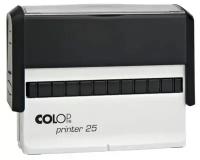 Оснастка Colop Printer 25 для печати, штампа, факсимиле. Поле: 75х15 мм. Корпус: черный