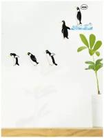 Интерьерная наклейка на стену BARSS "Веселые пингвины". Фотообои